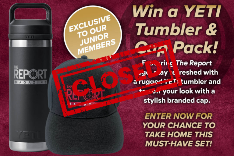 JUNIORS ONLY – WIN an exclusive The Report YETI bottle & hat!